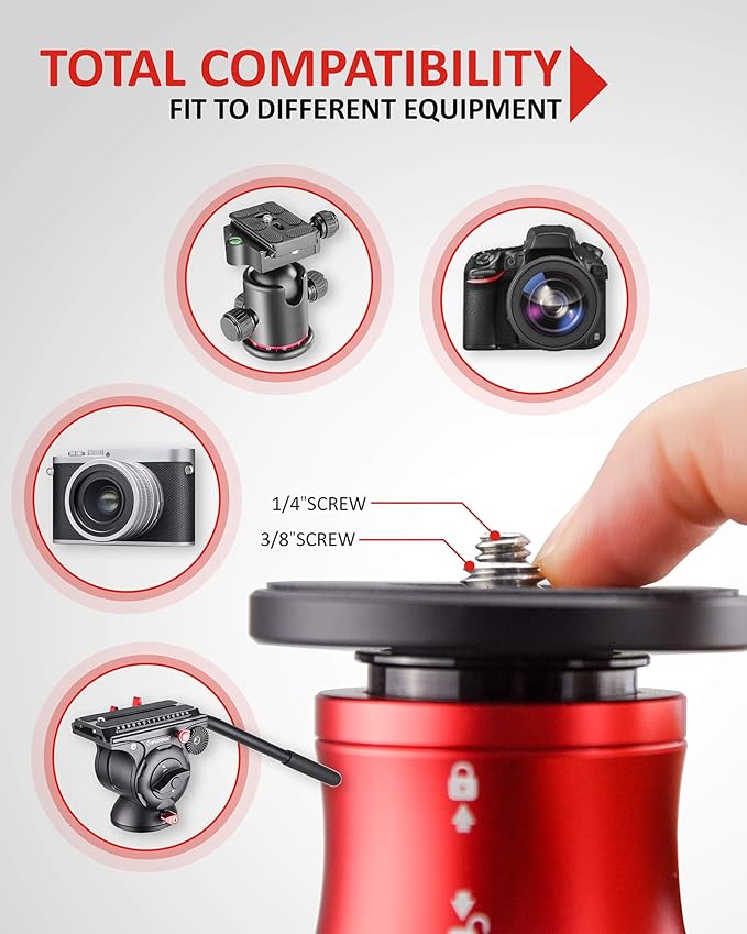 IFOOTAGE Camera Monopod Professional 59" Aluminum Telescoping Video Monopods with Tripod Stand Compatible for DSLR Cameras and Camcorders, Cobra 2 Monopod A150S