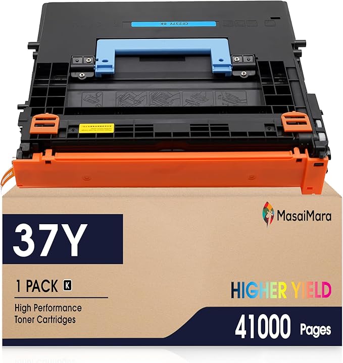 MasaiMara 37Y CF237Y Extra High-Yield Compatible Toner Cartridges Replacement for HP Enterprise M608 M608dn M608n M609dn Enterprise Flow MFP M631h M632z M632h M631dn Printer (Black, 1-Pack)
