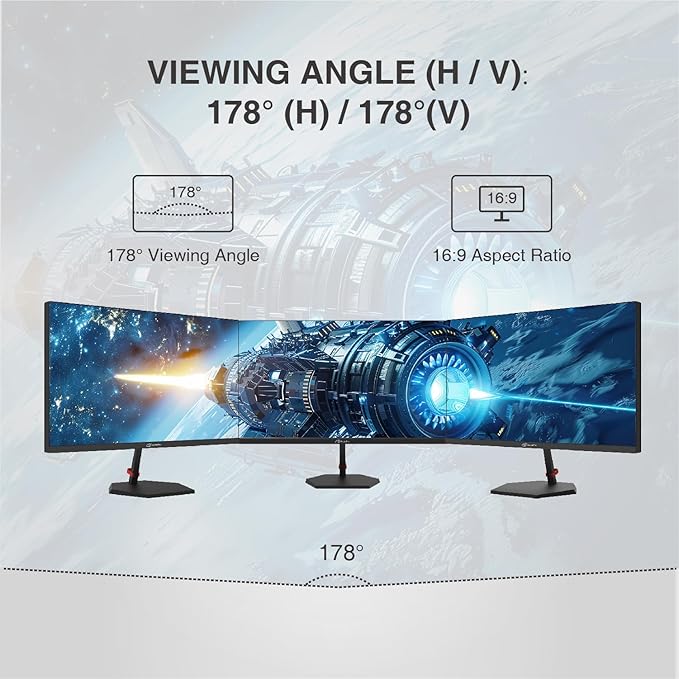 27inch Gaming Monitor QHD 2560*1440p, 180Hz, 2K, IPS Panel, 1ms Response Time, Adaptive sync, PC Computer Monitor, 3-Sided Frameless, Ultra Slim, 130% sRGB, Bluelight Filter, HDMI *2, DP*2