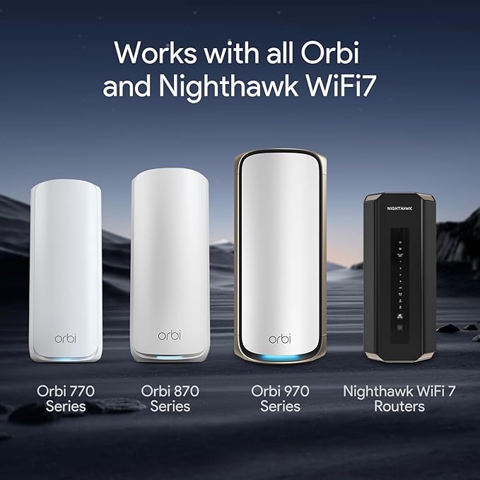 Wall Mount Kit for Nighthawk Wi-Fi 7 Router RS200/RS280S/RS300/RS500/RS600/RS700S and Orbi WiFi 7 Mesh Systems RBE970/RBE972S/RBE973S/RBE870/RBE872/RBE873/RBE770/RBE772/ RBE773 (White, 1 Pack)