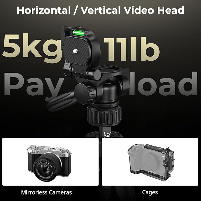 SmallRig 71" Camera Tripod Stand AP-21, Travel Tripod for iPhone and Camera for Canon for Nikon with Phone Holder & Carry Bag, Portable Beginner Tripod with Quick-Flip Lock Legs, Max Load 11lb