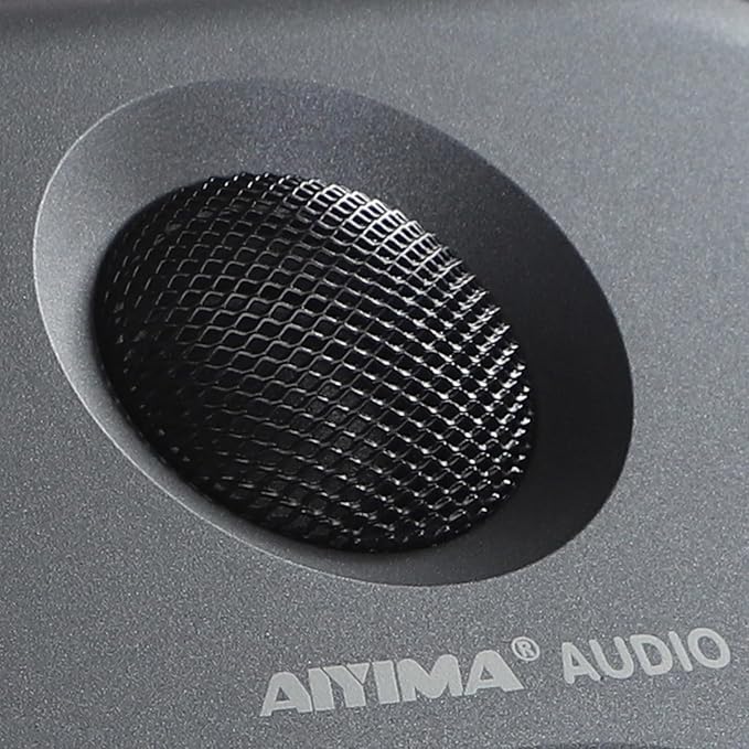 AIYIMA S400 80 Watt 2.0 Channel Home Audio Active Bookshelf Speakers with Bluetooth/Optical/RCA/USB Input for TV,with Woofer, Horn Tweeter,Remote Control