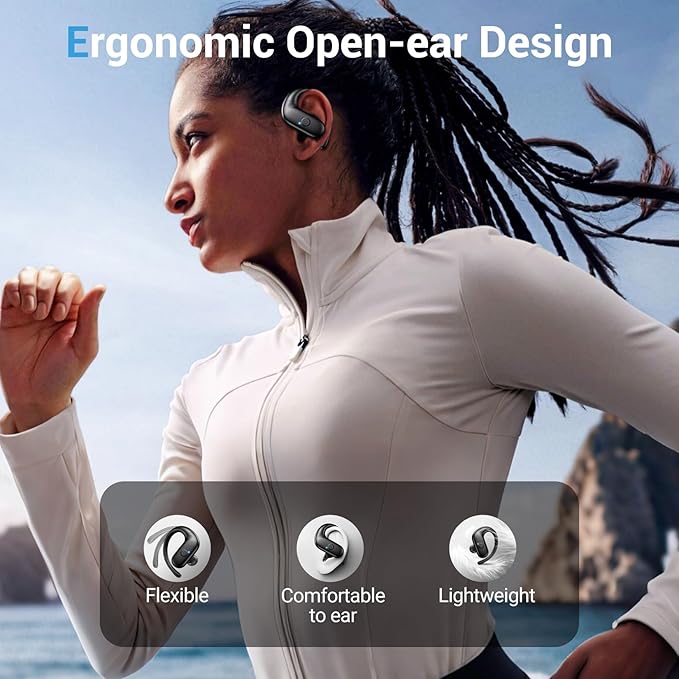 for Wireless Earbuds,Sport Bluetooth 5.4 Headphones,Over Ear Buds with Deep Bass Sound,60H Playtime Clear Calls Earphones Redesigned Comfort Fit with Earhooks for Running,Meeting,Workout