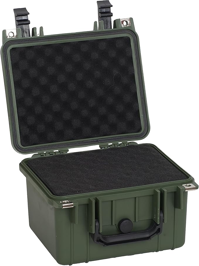 MEIJIA Portable All Weather IP67 Waterproof Camera Case,hard case with Customizable Fit Foam,Fit Use of Drones,Camera,Equipments,10.62 x9.68x6.87inches(Green)