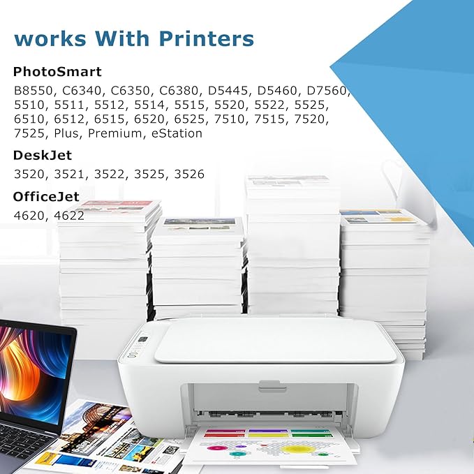 564XL Ink Cartridge for HP 564 XL Black Color Combo Compatible for HP564 HP564XL Printer 7520 5520 3520 6510 6520 4620 7510 5510 7525 7515 4622 6525 3521 5525 5515 5512 b210 Cyan Magenta Yellow 5-Pack