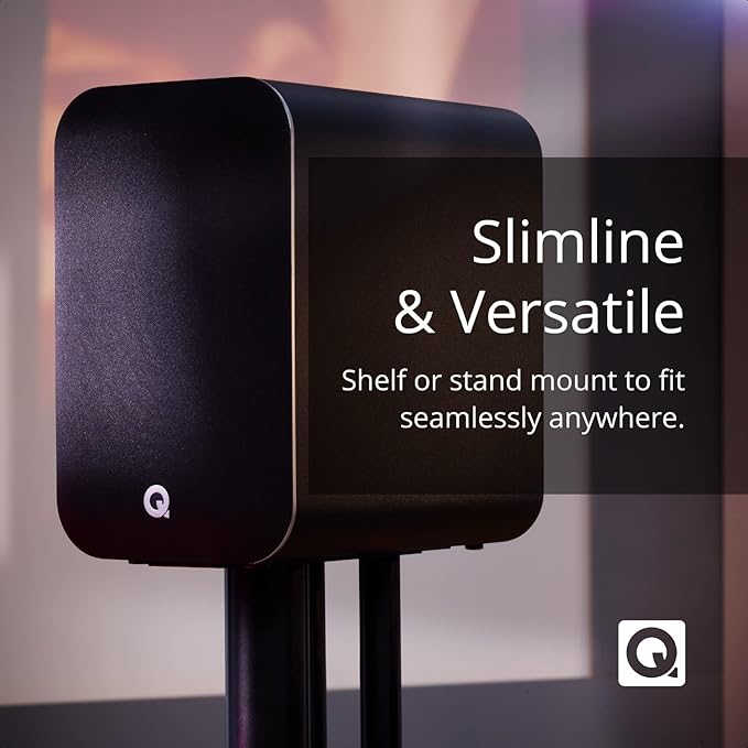 Q Acoustics M20 Bluetooth Speakers HD Wireless Speakers Music System White - Tweeter 0.9", Mid Bass/Driver 4.9", Freq. Response 55Hz–22kHz, Crossover Freq. 2.4kHz - Powered