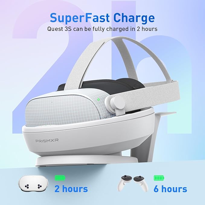 Charging Dock Compatible with Meta Quest 3S (Carina D1S with Charger/Passthrough)