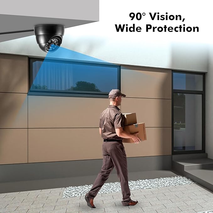 Fuers 1080p Dome Security Cameras (Hybrid 5-in-1 HD-CVI/TVI/AHD/XVI Analog CVBS),2MP Day Night Weatherproof Surveillance CCTV Camera Dome Outdoor/Indoor,Night Vision Up to 80FT