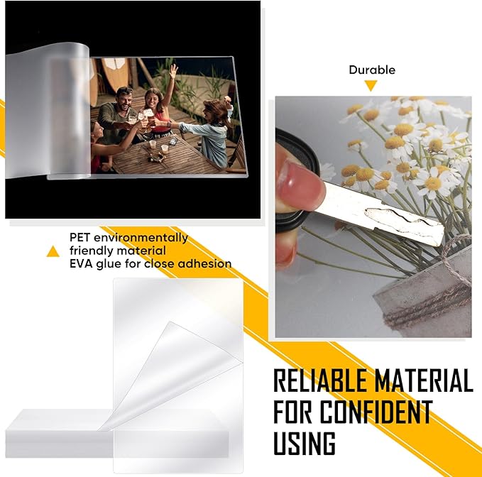 Sherr 50 Pcs 10 Mil Thermal Laminating Sheets 11 x 17 Inch Laminating Pouches 11-1/2 x 17-1/2 Inch Clear Lamination Sheets A3 Size Menu Size Hot Glossy Laminator Sleeves for Sealing