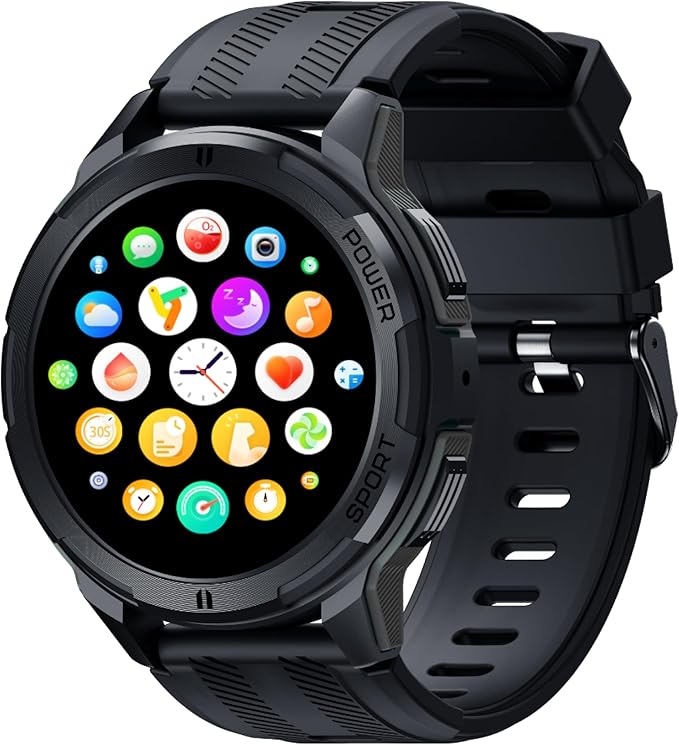 Rugged Smart Watch for Men, Foreman Smartwatch, Waterproof Digital Watch for The Toughest Jobs, with Fitness Trackers, Heart Rate Monitor, IP68, Pedometer, Workout Modes and More