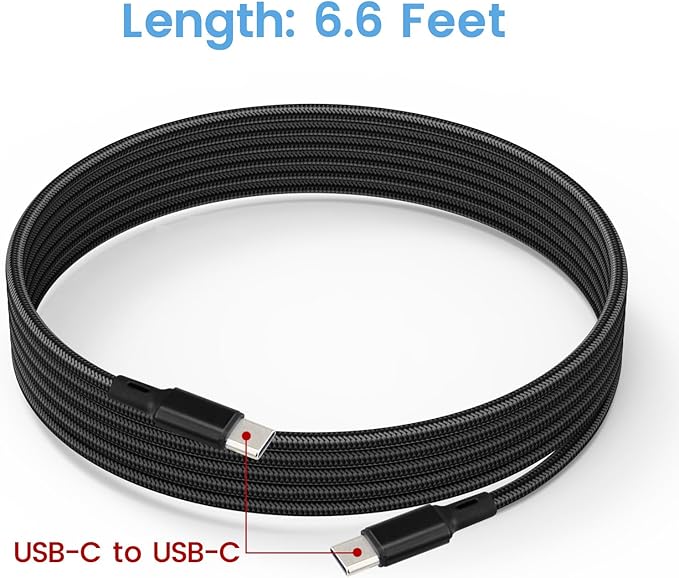 PD 30W USB C Fast Charger Compatible with Meta Quest 3 3S - Dual Port USB + Type C Adapter with 6.6ft C to C Charging Cable for Oculus Quest 2 VR Headset