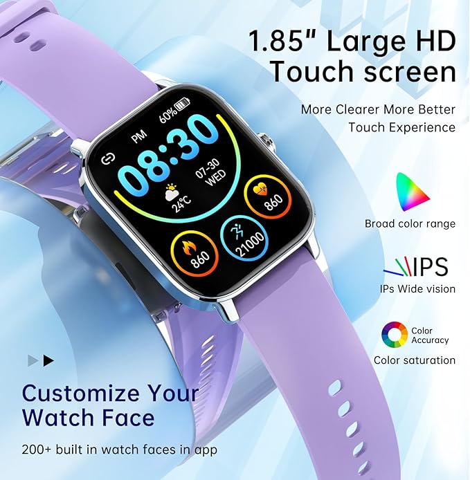 Smart Watch for Men Women Fitness: Make Answer Call Digital Mens Watches Waterproof Running Pedometer Smartwatch for Android Phone iPhone Samsung Compatible Sleep SpO2 Heart Rate Monitor Step Tracker