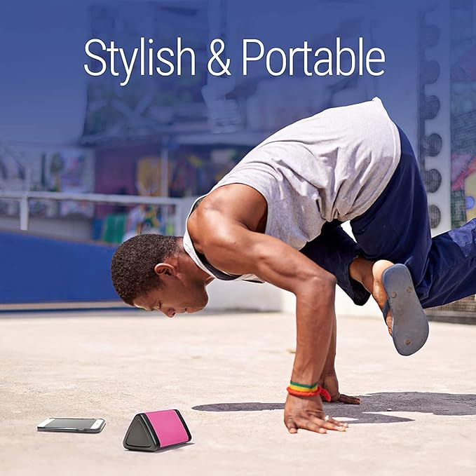 Oontz Upgraded Angle 3 Portable Bluetooth Speaker 5.0-10W Sound, 14-Hr Battery, 100ft Wireless Range, IPX5 Water-Resistant, Budget-Friendly Small Speaker for Travel, Party, Outdoor or Home (Pink)