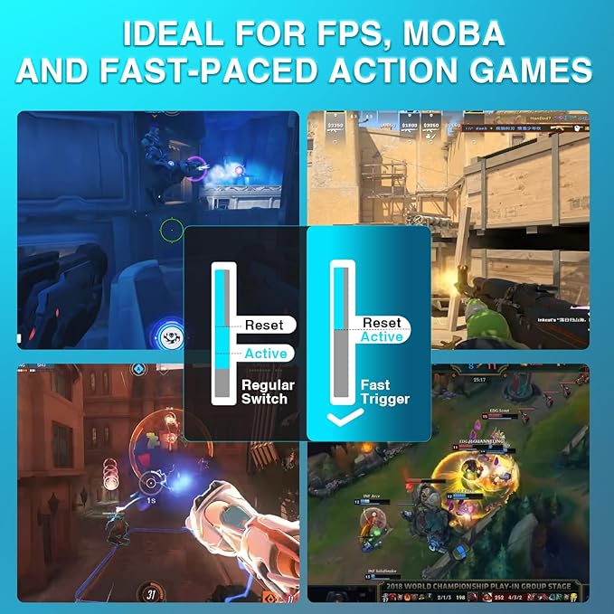 AULA WIN68 HE MAX - Hall Effect Gaming Keyboard with Magnetic Switch, Adjustable Actuation Fast Trigger Mode, 8KHz Polling Rate, RGB Backlit Wired Mechanical Gaming Keyboard 60 Percent Compact Design