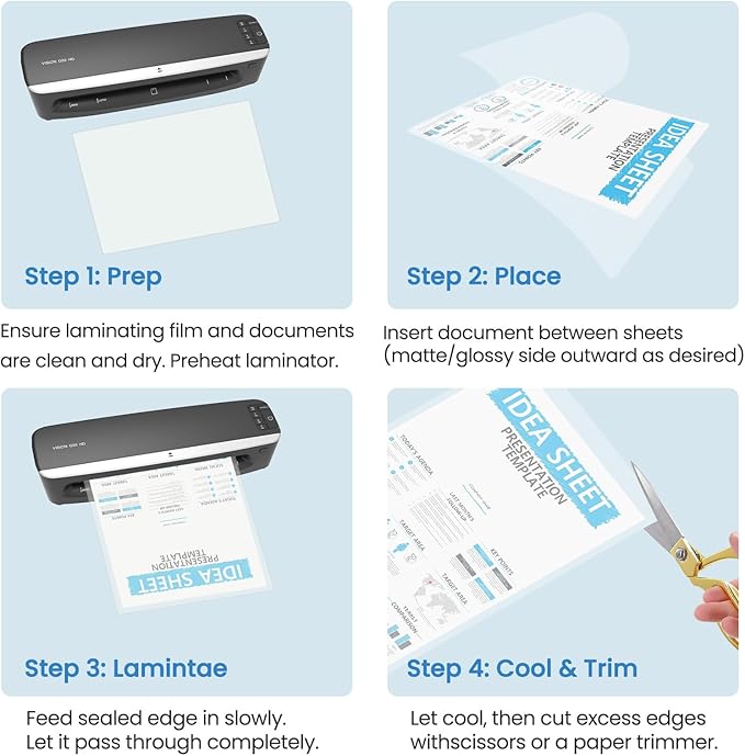 50 Pack Thermal Laminating Pouches 10 Mil, 9 x 11.5 Inches Clear Laminating Sheets, Wide Size Compatibility Office Laminating Supplies for Letter, Photo, Card and ID Badge
