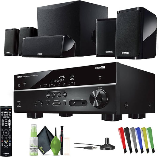 Yamaha Audio YHT-4950U 4K Ultra HD 5.1-Channel Home Theater System with 8" 50W RMS Powered Subwoofer Speakers, AV Receiver, True Surround Sound with Bluetooth Music Streaming (Black)