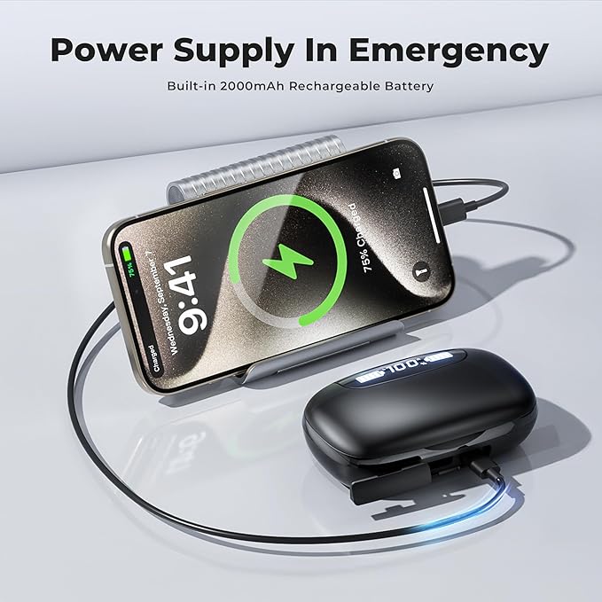 IAMJOY Gaming Earbuds, 20ms Low Latency, Wireless Game Earbuds with LED Display, 90H Play Time, 2.4GHz & Bluetooth, Noise-Canceling Mic Compatible with Meta Quest, PS5/4, VR, Switch, PC