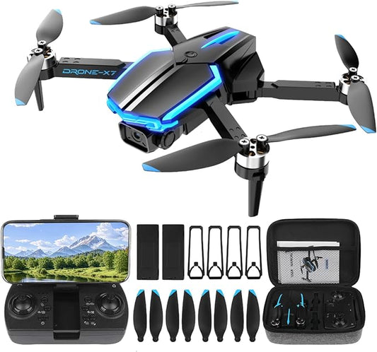 Drone with Camera 1080P, Best gift for Beginners and Adults, One-Key Takeoff/Landing, Gestures Selfie, Altitude Hold, 3D Flips, rc camera drone, Foldable Remote Control Quadcopter drones