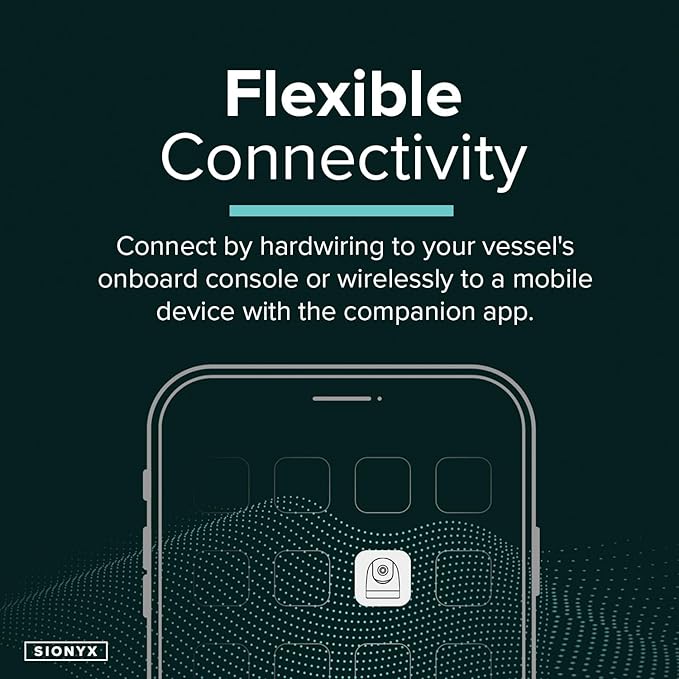 SiOnyx Nightwave Analog Camera, Rugged Ultra-Low Light Night Vision Marine Camera, Flexible Connectivity, Temporary and Permanent Mounting Options, DIY Installation, White