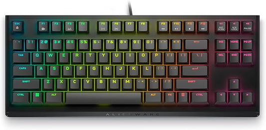 Alienware Tenkeyless Gaming Keyboard - AW420K - Dark Side of The Moon - Wired, Programmable, Cherry MX Red, USB, AlienFX RGB / 16.8 Million Colours