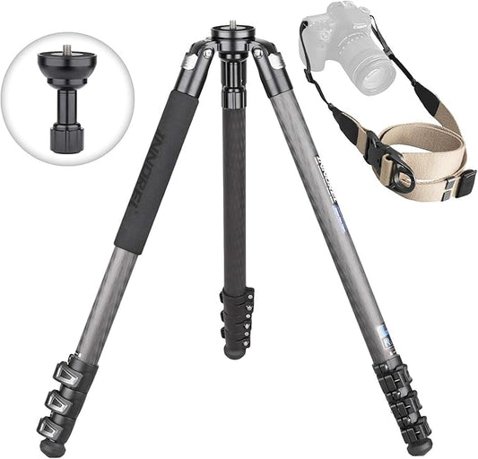 INNOREL ST324CT/ST324CF Carbon Fiber Tripod Max Height 160cm Max Load 30kg Max Tube Dia 32mm Professional Birdwatching Heavy Duty Camera Stand (Fast Flip Lock)