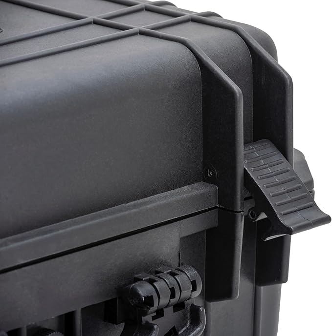 MEIJIA Portable All Weather Waterproof Camera Case with Customized Fit Foam,Fit Use of Drones,Camera,Equipments,Pistols,Elegant Black(18.3 ”x14.57”x8.66”)