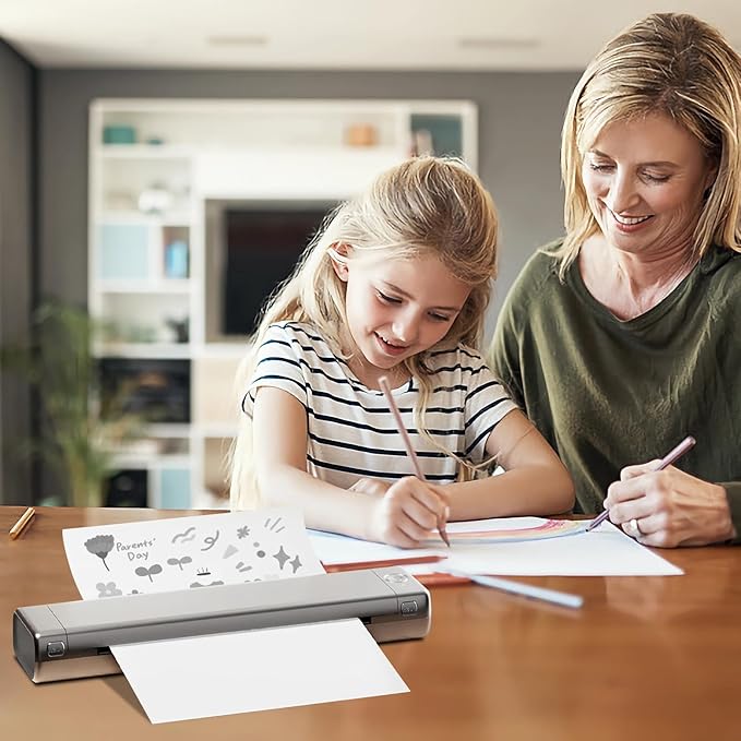 Thermal Printer Paper 8.5 x 11 Inch,100 Sheets Folding Thermal Paper, Lasting 3 years, US Letter Size Thermal Paper, Compatible with M08F/A40 Thermal Portable Printer, Continuous Folding(100 Sheets)