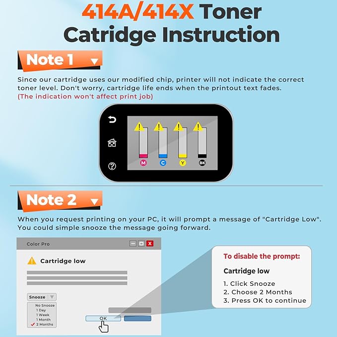 414A Toner Cartridge 4 Pack High Yield MFP M479fdw (with Chip) Compatible for HP 414A 414X Work for Color Laser Jet Pro MFP M479fdw Toner M454dw M454dn M455dn MFP M480f M479dw M479fdn Printer W2020A