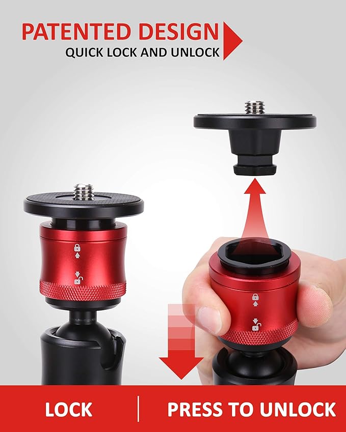 IFOOTAGE Camera Monopod Professional 59" Aluminum Telescoping Video Monopods with Tripod Stand Compatible for DSLR Cameras and Camcorders, Cobra 2 Monopod A150S