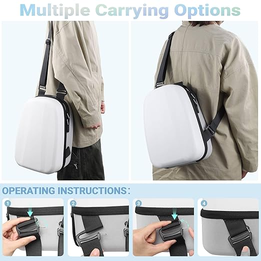 FOREGOER Hard Carrying Case for Meta Quest 3/3S/Oculus Quest 2, Large Space Compatible with BOBOVR S3 Pro/M3 Pro/Kiwi Design Battery Head Strap and All Accessories, Ideal for Travel and Home Storage