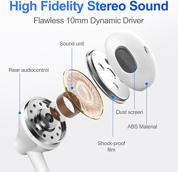 USB C Headphones 3 Pack, Type C Earbuds HiFi Stereo, Type C Earphones with Microphone Volume Control Compatible with Samsung, Google, iPhone 17 16 Pro iPad Pro, Android Phones, for Most USB C Devices