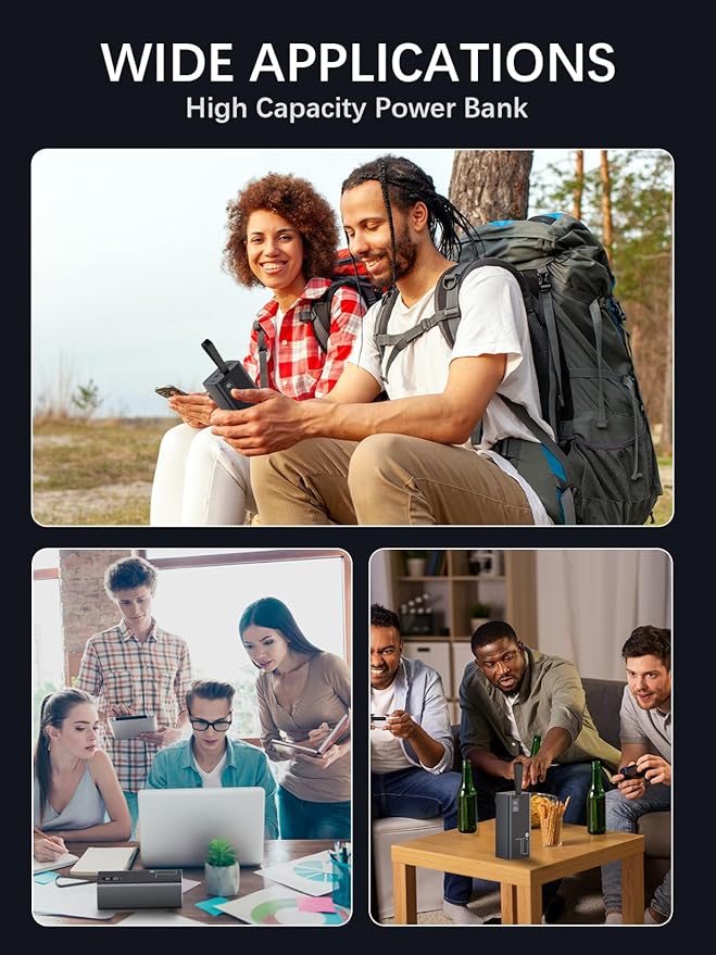 Portable Charger 70000mAh Power Bank High Capacity, 30W PD & QC 3.0 Fast Charging, 5 Output 2 Input USB-C Battery Pack with LED Display for Phone Tablet Camera & Camping Outdoor Travel Party