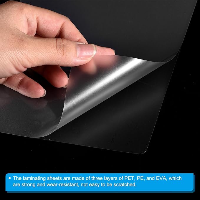 PATIKIL Thermal Laminating Pouches, 100 Pcs Transparent Laminating Sheets 3 Mil 5.3"x3.7 Laminator Pouches for Laminator Machine, Card, Photo Protect, DIY