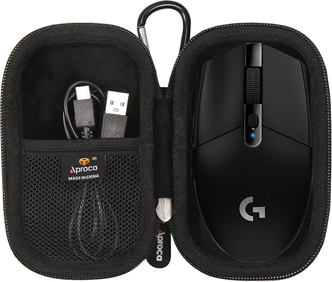 Aproca Black Portable Hard Storage Case, for Logitech G305 Lightspeed Wireless Gaming Mouse