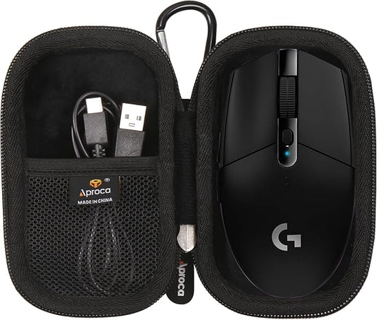 Aproca Black Portable Hard Storage Case, for Logitech G305 Lightspeed Wireless Gaming Mouse