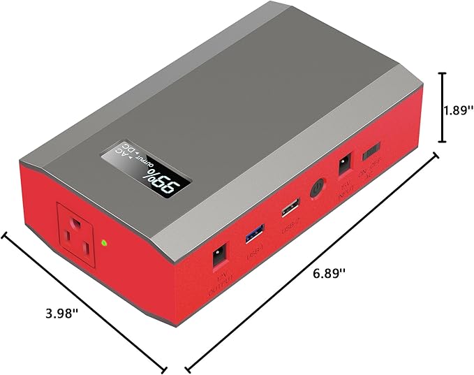 ZeroKor Portable Power Bank with AC Outlet 65W 110V, Portable Laptop Charger 24000mAh USB QC 3.0 DC External Battery Pack for Laptop Smart Devices Outdoor Tent Camping