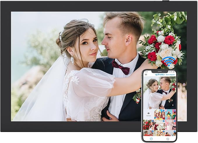 Digital Picture Frame 10.1-inch Digital-Photo-Frame - 32GB Digital Frame, IPS Touch Screen, Auto-Rotate, Slideshow, Load Photo Video from Phone via APP Email, Free Cloud, Birthday Gifts for Women Men