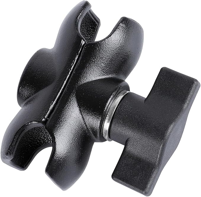 Aluminum Alloy Double Socket Arm Compatible with RAM Mounts B Size 1" Ball Components, Fits Industry All Standard 1" Ball Adapters (2.36" Short Arm)