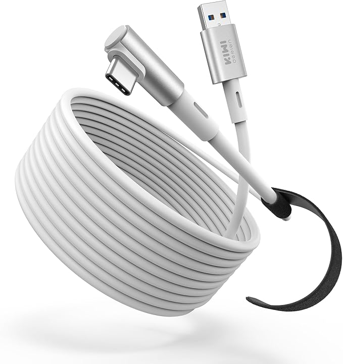 KIWI design 16FT Link Cable Compatible with Oculus/Meta Quest 3S Accessories, and Quest 3/2/Pro/Pico 4, USB 3.0 to USB C Link Cable with 5Gbps Super Speed