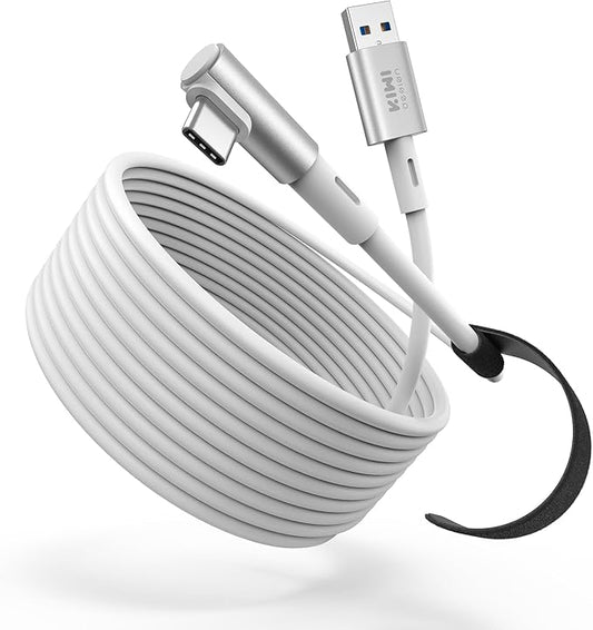 KIWI design 16FT Link Cable Compatible with Oculus/Meta Quest 3S Accessories, and Quest 3/2/Pro/Pico 4, USB 3.0 to USB C Link Cable with 5Gbps Super Speed
