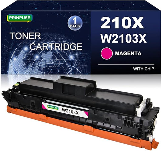 W2103X 210X Magenta Toner Cartridge High Yield Compatible for HP 210A W2103A 210X W2103X Used with HP Printer Color Pro 4201dw 4201dn MFP 4301fdw 4301fdn
