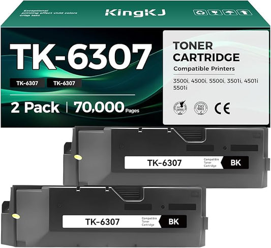 TK-6307 TK6307 Toner Cartridge Black 2-Pack High Capacity Replacement for Kyocera TK-6307 TK6307 1T02LH0US0 Toner Compatible with Kyocera TASKalfa 3500i 4500i 5500i 3501i 4501i 5501i Printer Ink Copy