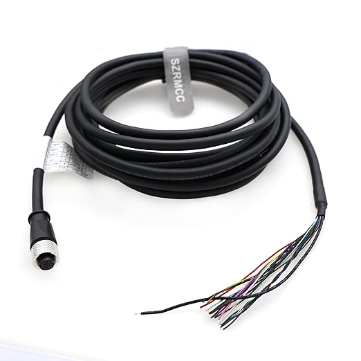 SZRMCC M12 A Code 17 Pin Female to Open Vision Sensor Cable for Cognex in-Sight 3D-L4000 Sick Visionary-T 3D/2D HIKROBOT ID3000 Code Reader SC3000/SC2000E MV-SC6050C Machine Vision
