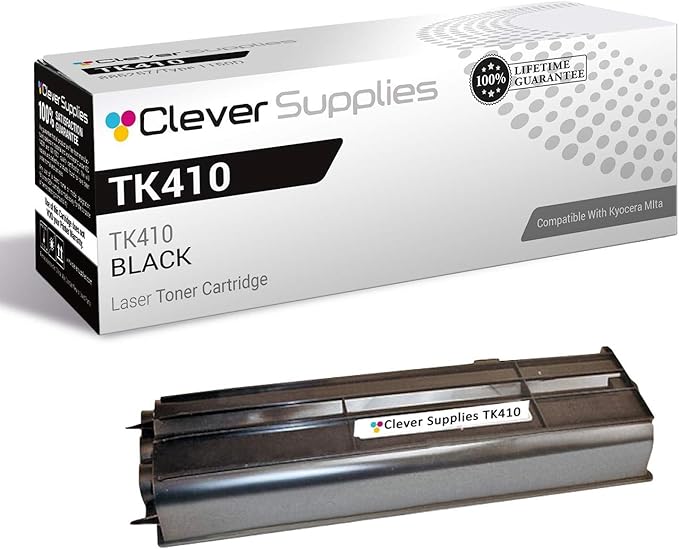 CS Replacement Toner Cartridge Compatible with Kyocera-Mita TK410 Black KM-1620, KM-1635, KM-1650, KM-2035, KM-2050 Black