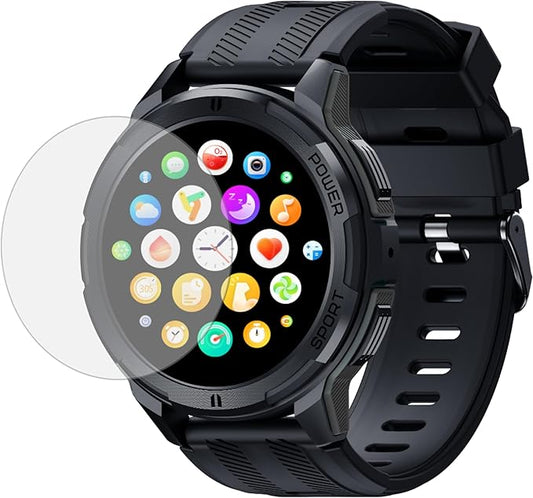 Hard Hat Smartwatch Screen Protector, Scratch Resistant, Impact Absorbing, Ultra-Clear, Touch Responsive, Easy Install, Fits Hard Hat Foreman Smart Watch for Men