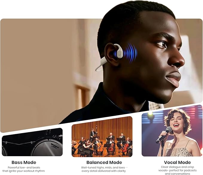 LYPERTEK Bone Conduction Headphones, IP68 Waterproof Swimming Headphones,Bluetooth 6.0 Open Earphones, 32GB Memory Bone Conduction Sports Earphones,Wireless Underwater Earbuds for Running,S30-Beige