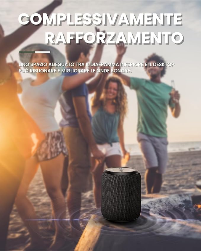 NOTABRICK Bluetooth Speaker, 15W Portable Speakers Bluetooth Wireless V5.0 with Stereo Sound, Active Extra Bass, IPX67 Waterproof Shower Speaker, Double Pairing, for Party, Home Theater, Game Theater