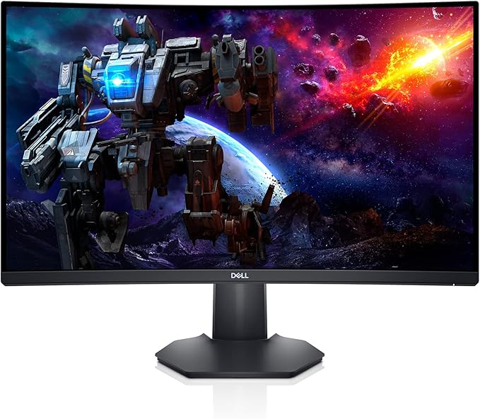 Dell S2722DGM Curved Gaming Monitor - 27-inch QHD (2560 x 1440) 1500R Curved Display, 165Hz Refresh Rate (DisplayPort), HDMI/DisplayPort Connectivity, Height/Tilt Adjustability - Black