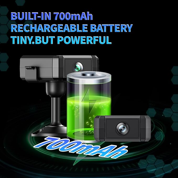 Mini Indoor Wireless WiFi Camera Small Home Security Cameras Tiny Body Small Outdoor Camara Nanny Cam Pet Dog House Security Camaras micro Door Room Cam Clear Night Vision and Motion Detection Monitor