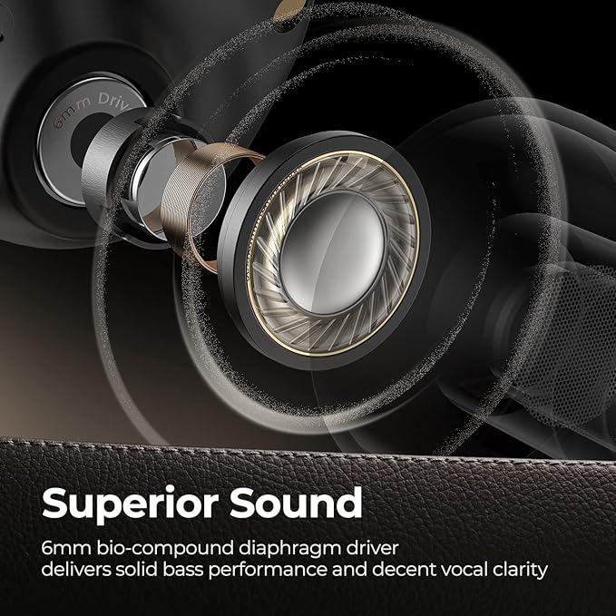 SoundPEATS Free2 Classic Wireless in Ear Earbuds, 30Hrs Playtime Headphones, Bluetooth V5.1 Earphones, Built in Mic for Clear Calls, Touch Control, Single/Twin Mode, Stereo Sound